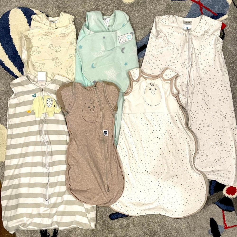 Swaddles bundle of 6 HALO NESTED BEAN